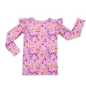 Pink Paint Party Flutter Tee